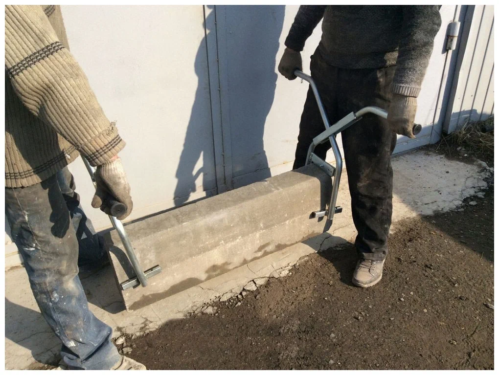 Монтаж бетонного бордюра